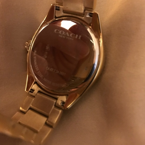Coach Gold Tristen Tiger Eye Dial Watch - Picture 8 of 8
